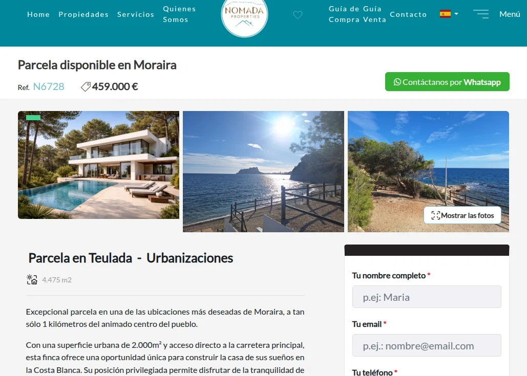 Large urban-rustic plot near Moraira
