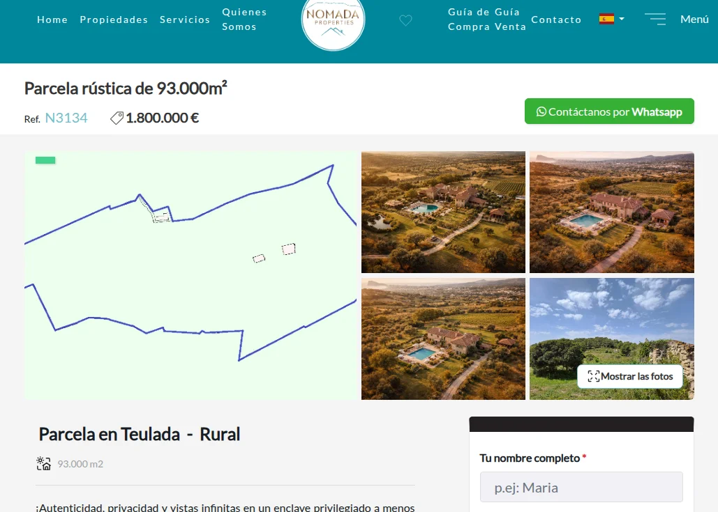 Large rural finca near Teulada
