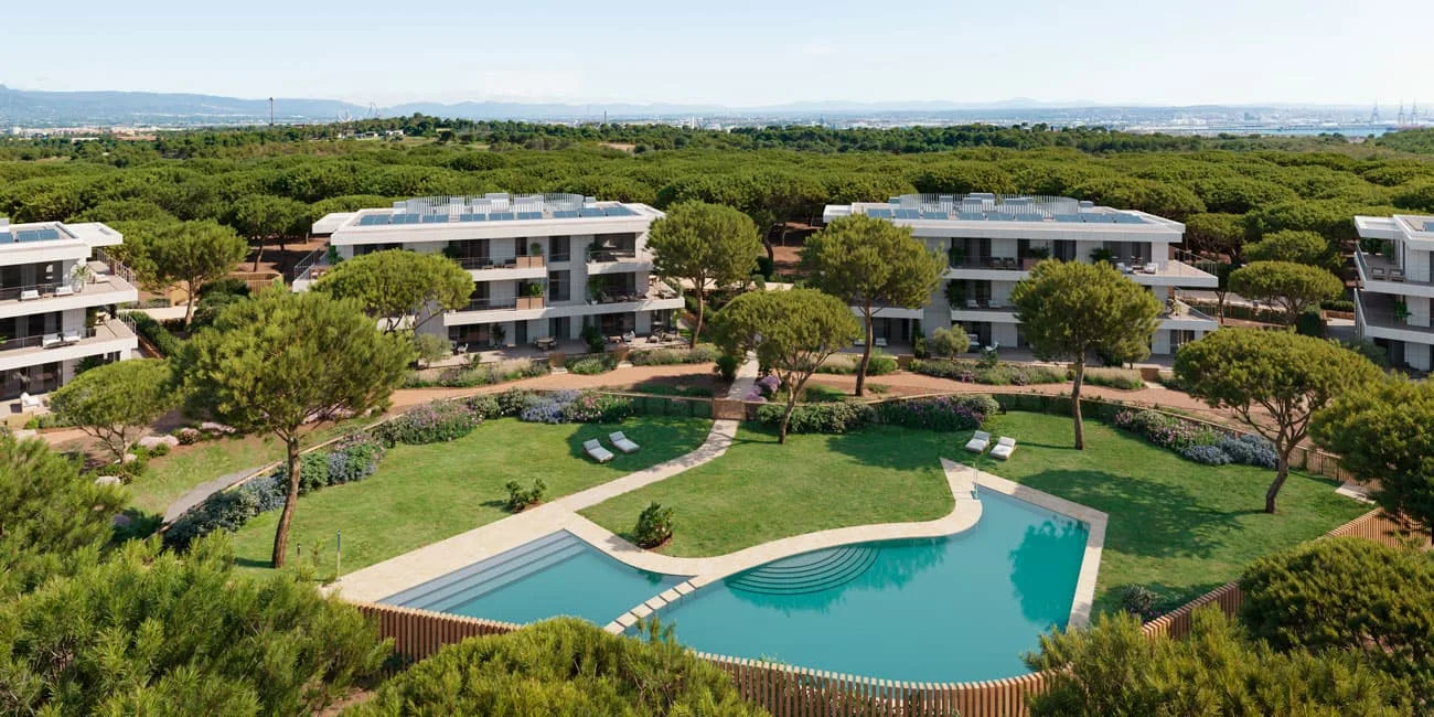 New-build apartment with resort amenities