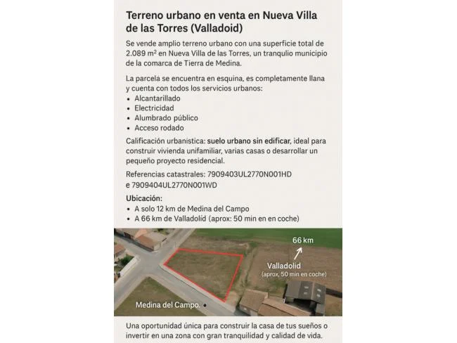 Urban plot near Medina, 2,089 m²