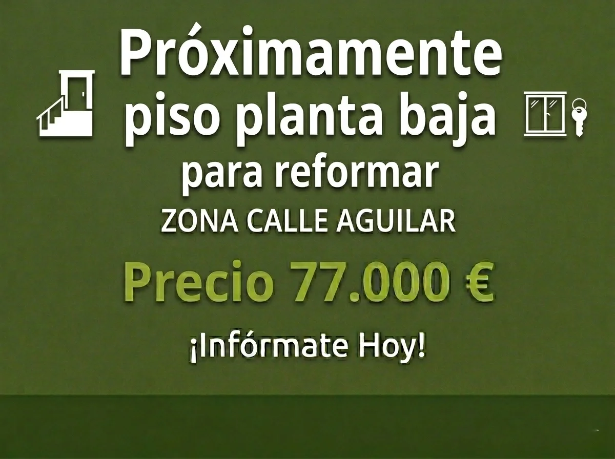 Piso para reformar en planta baja, tres dormitorios