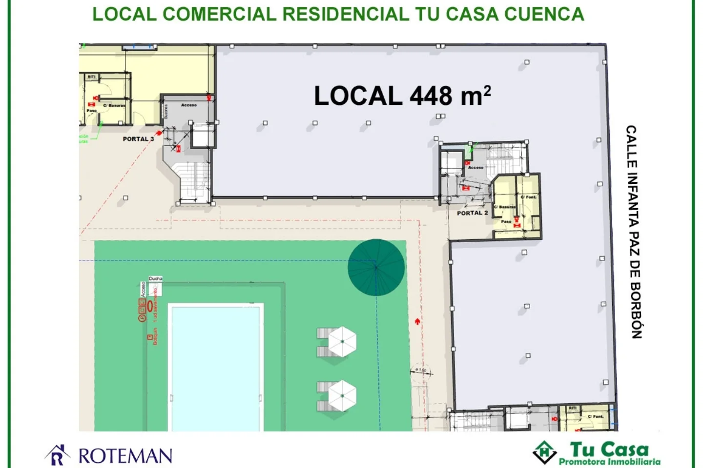 Large commercial unit near new hospital