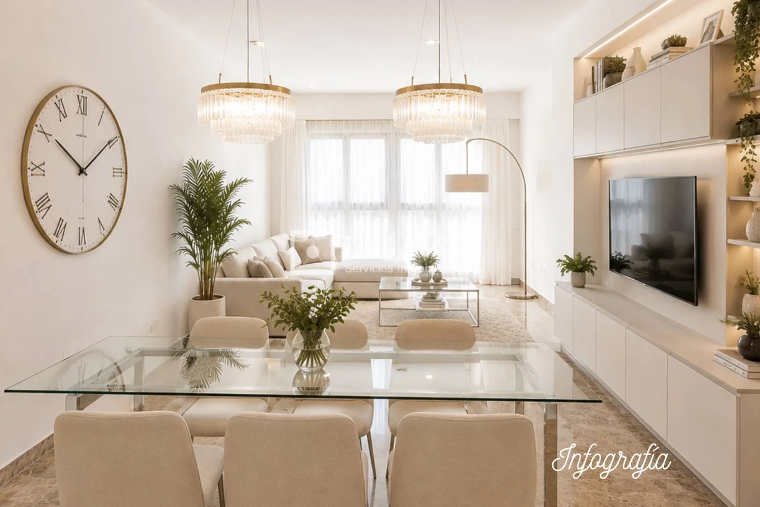 Spacious El Pinillo flat, 3 bedrooms