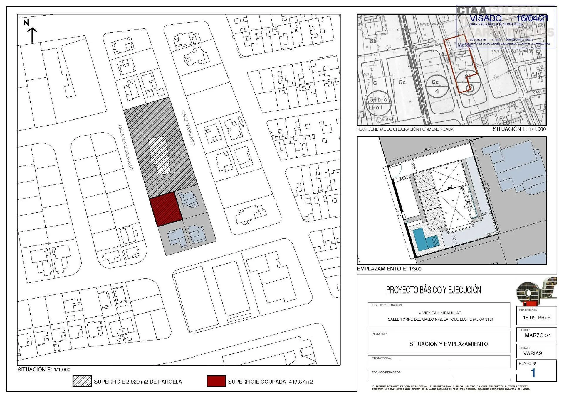Parcela urbana en La Hoya, 419 m²
