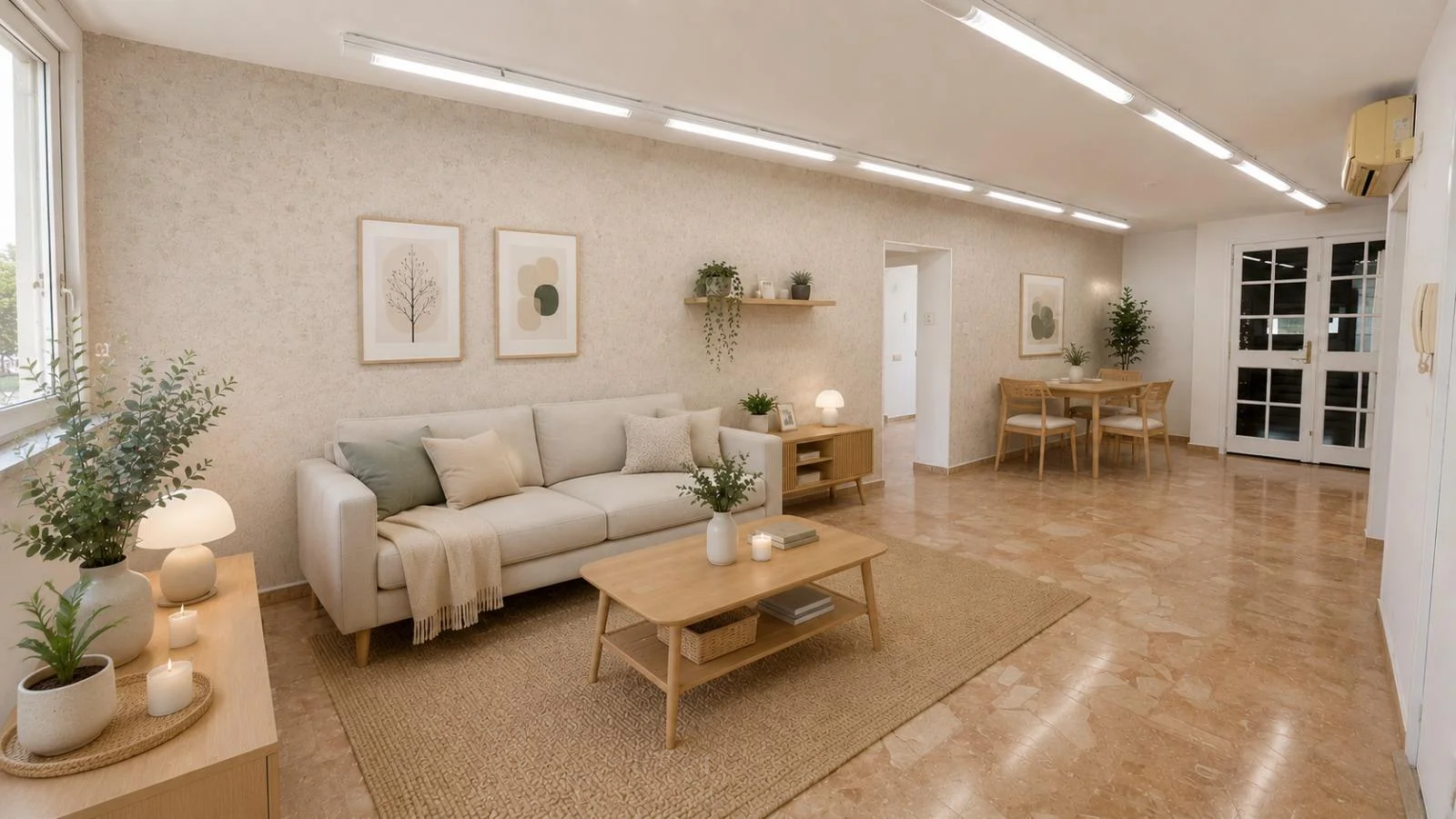 South-facing flat with renovation upside