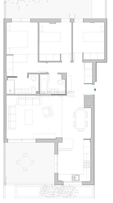 Apartamento en construcción de 3 dormitorios