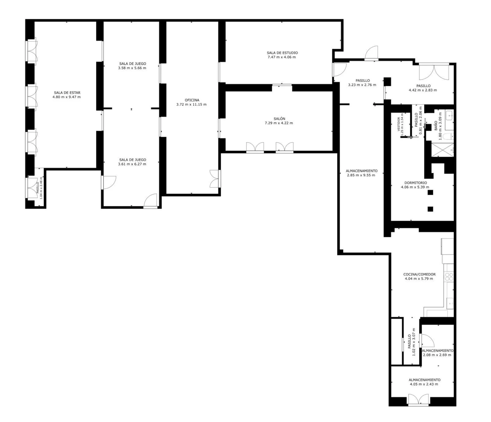 Justice commercial unit, 330 m², restaurant potential