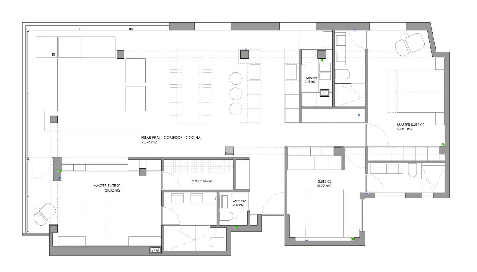 Piso reformado en Salamanca, 3 suites