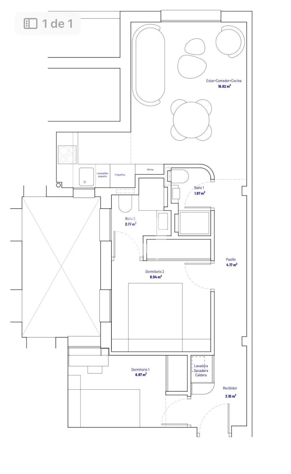 Renovated Salamanca penthouse, two bedrooms