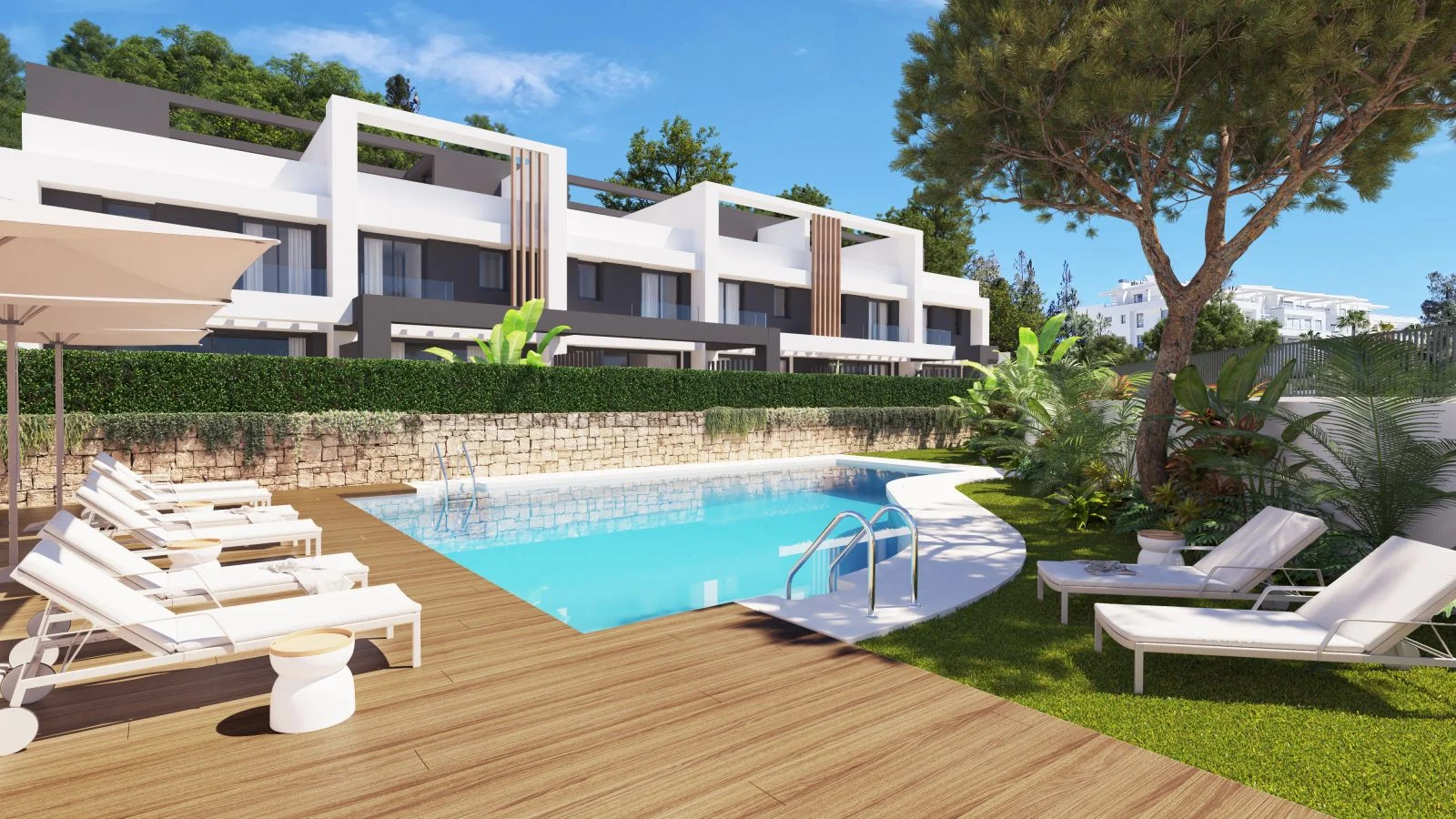 Nuevas casas adosadas de tres dormitorios en Mijas