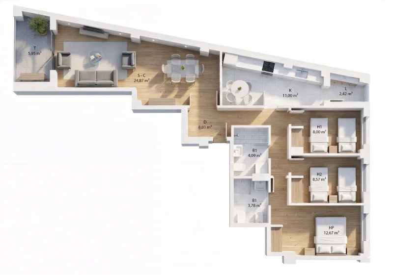 Renovated Onda flat, 3 bedrooms