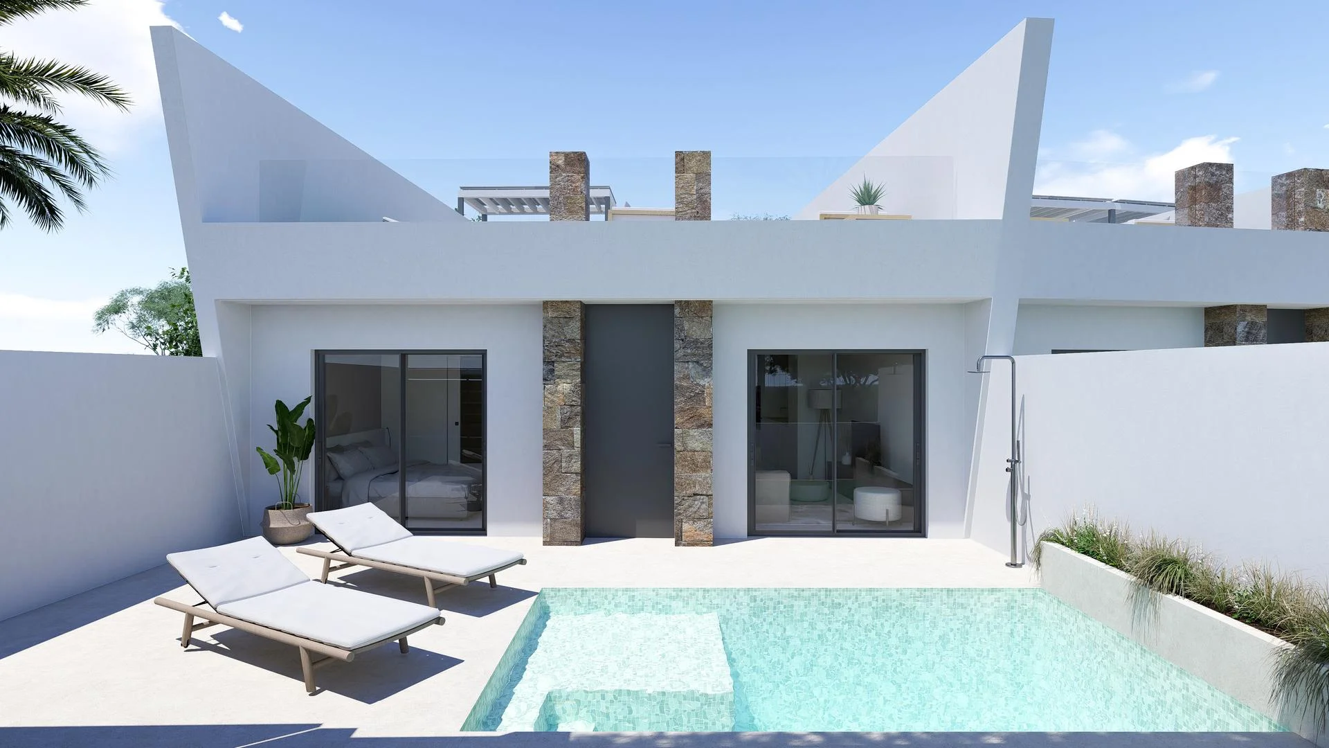 Villa nueva en promoción de cuatro viviendas en Roldán