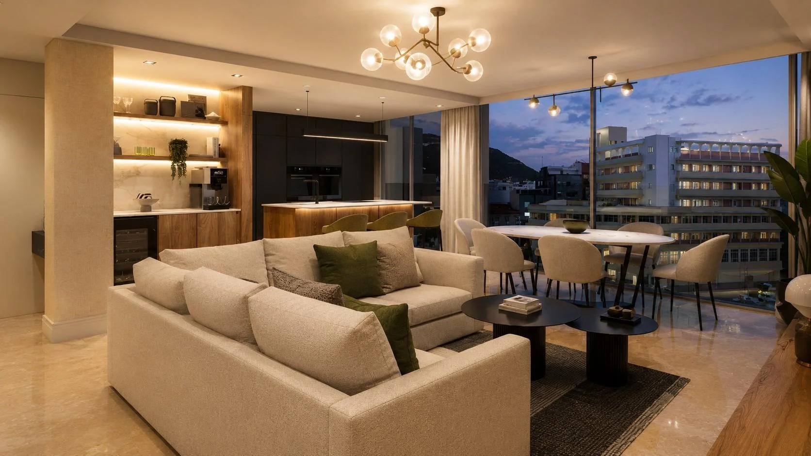 Sixth-floor penthouse with 80 m² terrace