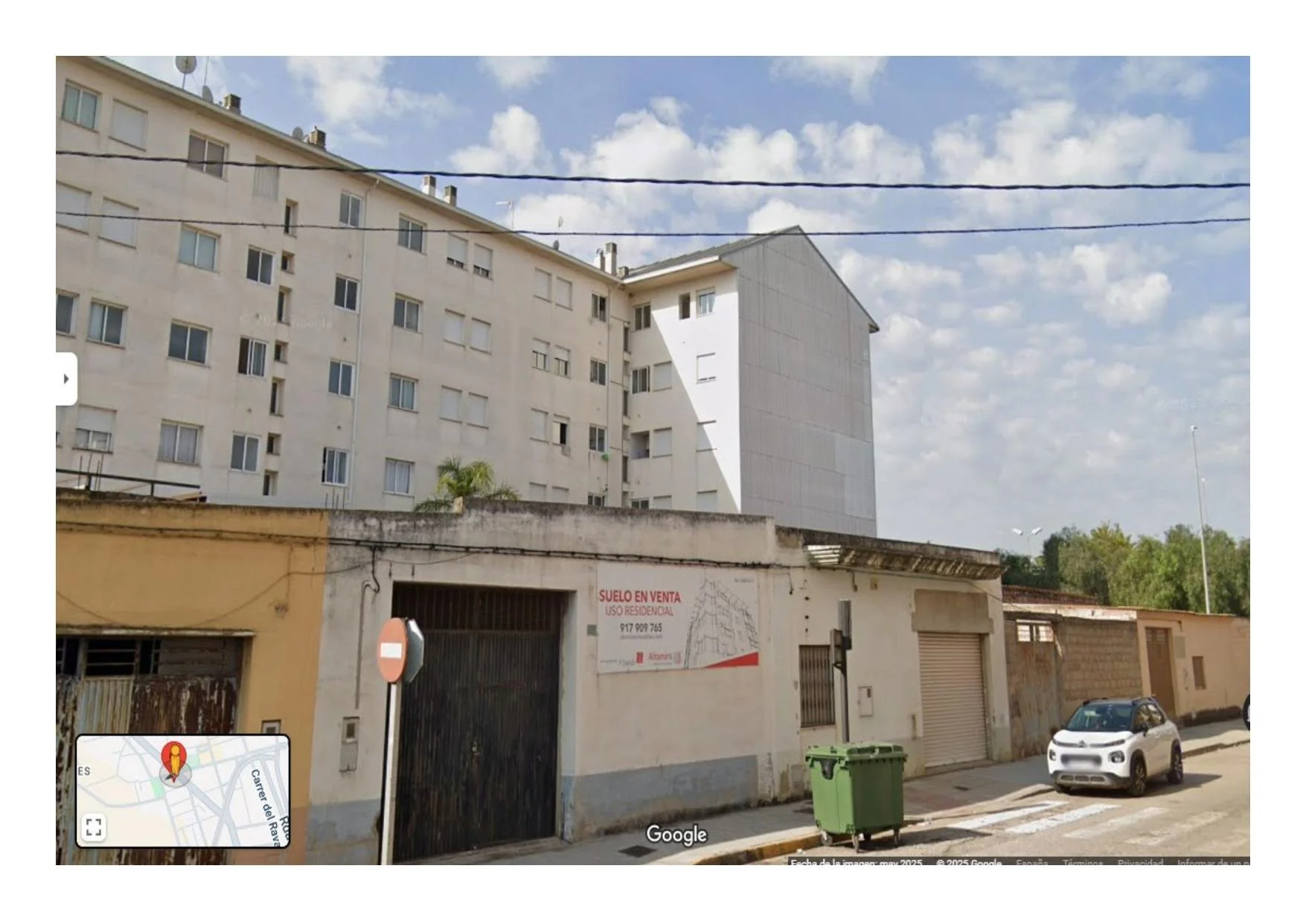 Terreno urbano en Carlet, 725 m2 en esquina