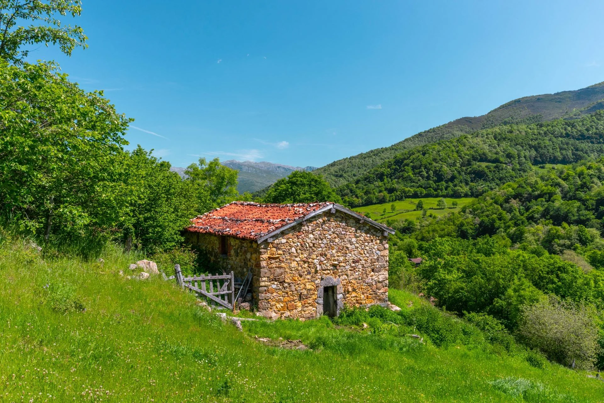 Stone cabin with 15,049 m² land