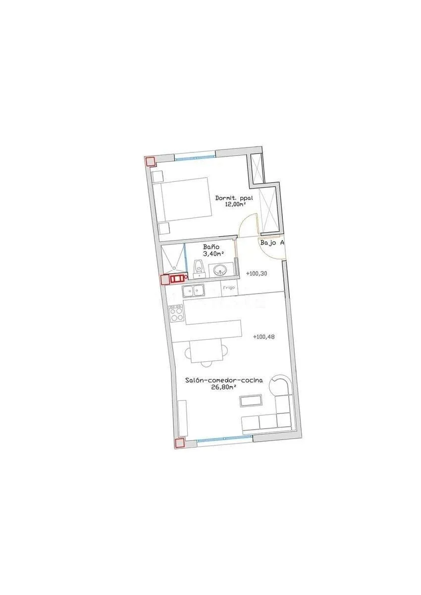 Apartamento de un dormitorio cerca de monumentos