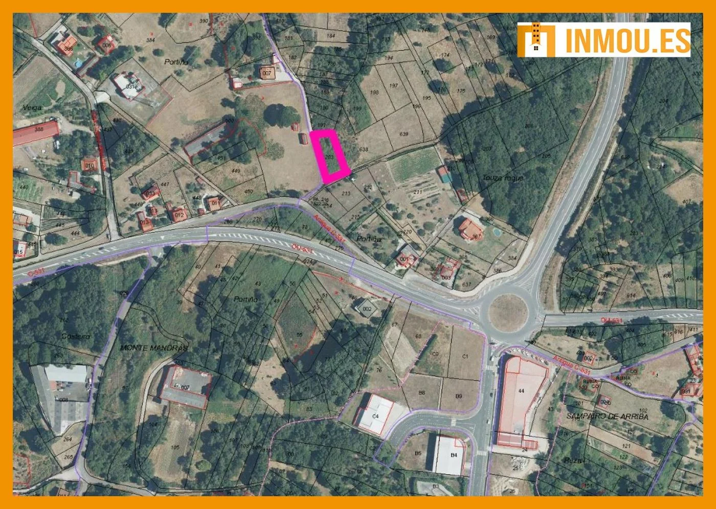 Parcela urbanizable en Mandrás, 688 m²