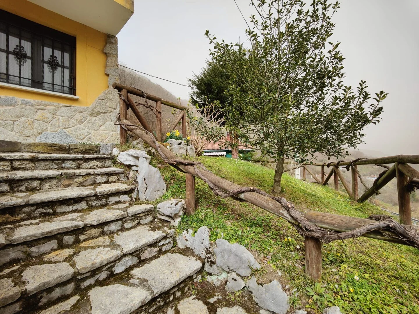 Two rural houses with garden