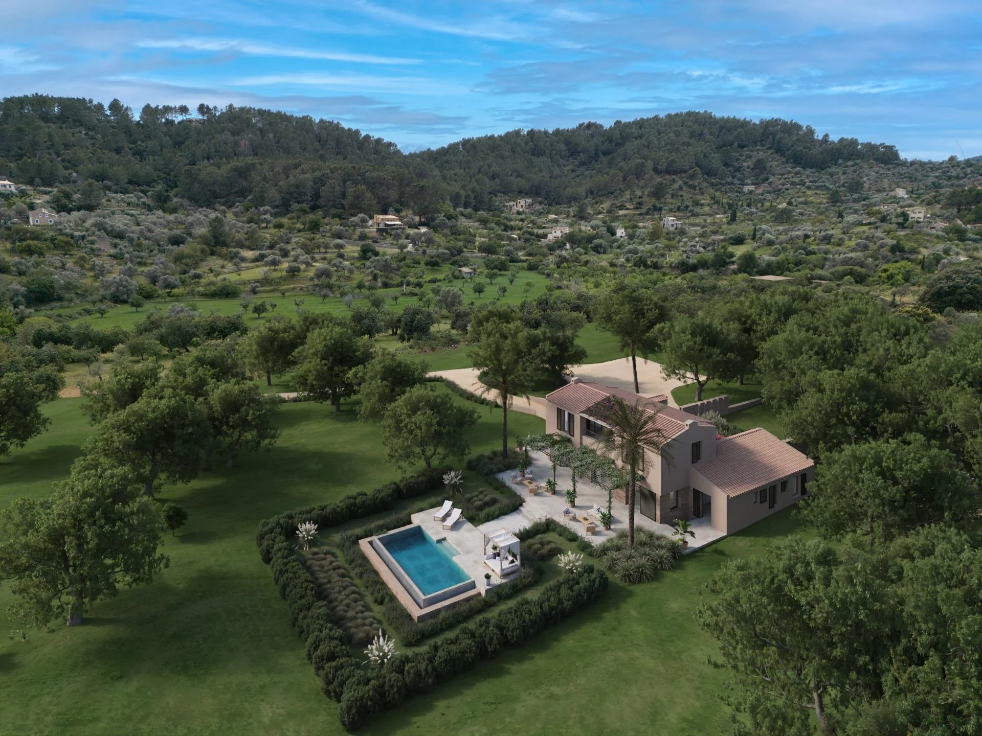Luxury finca near Tramuntana, seven bedrooms