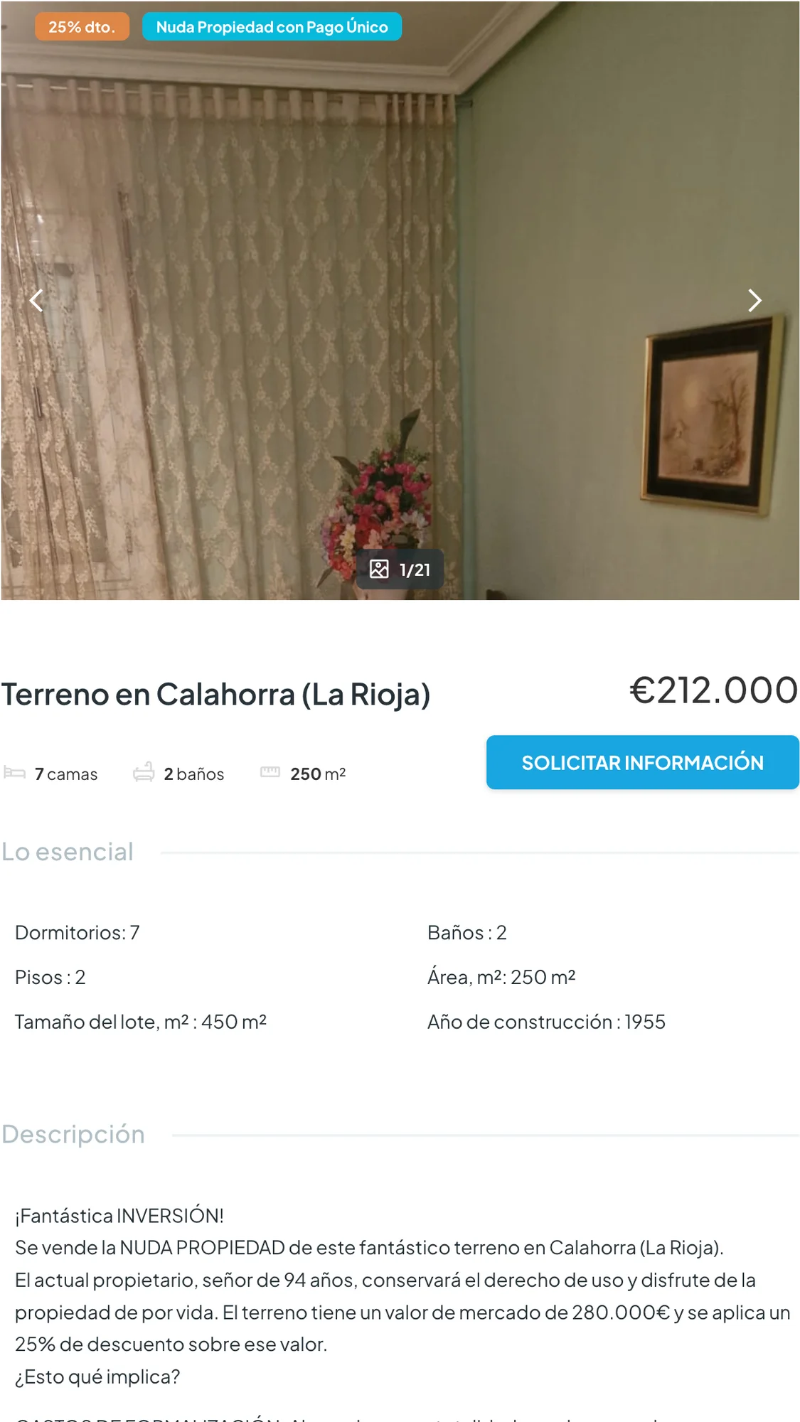Bare-ownership central Calahorra house 250m²
