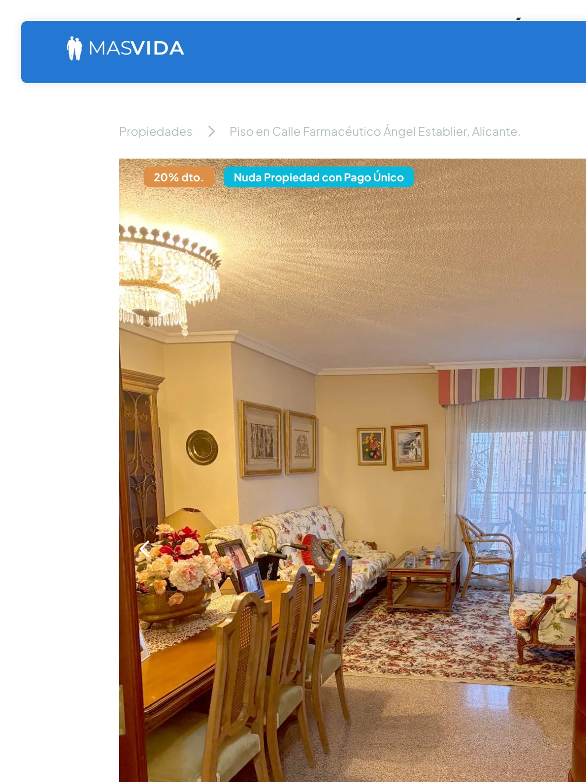 Alicante bare-ownership flat, three bedrooms