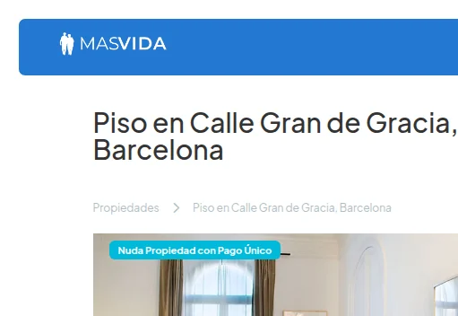 Bare ownership flat in Gràcia