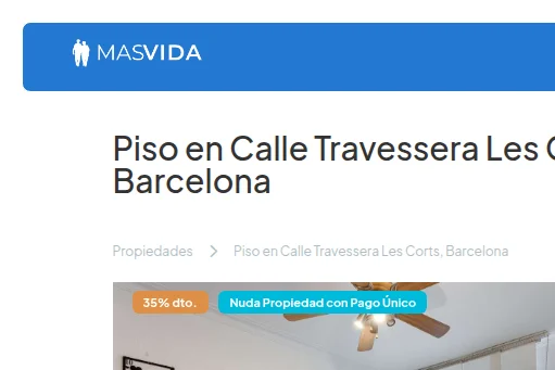 Barcelona flat with three bedrooms