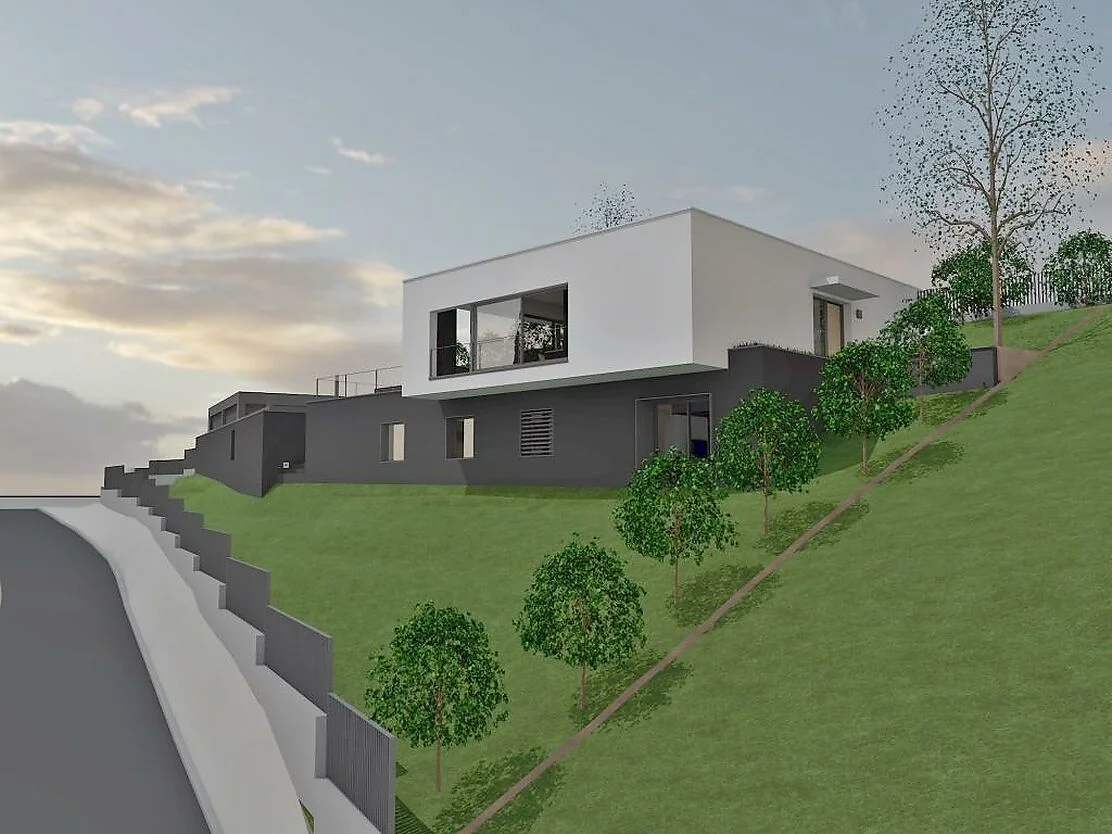 Sea-view plot with house project