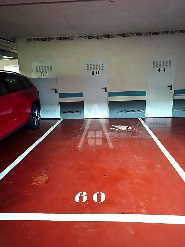 Accessible parking space with storage