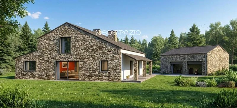 Stone house renovation project, 234 m²