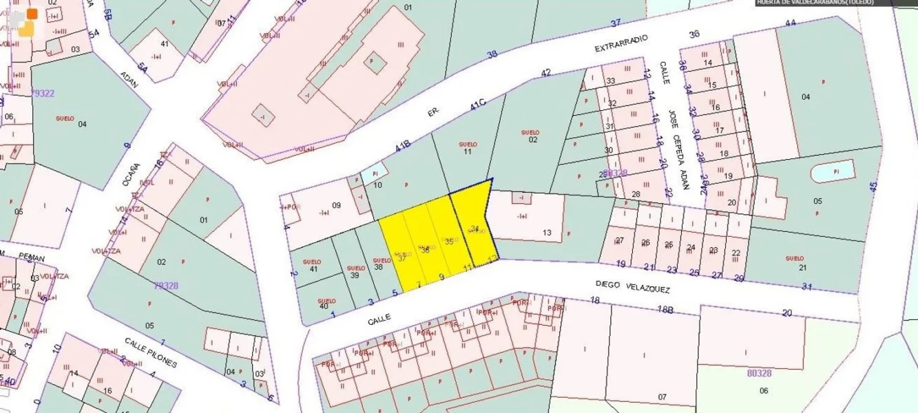 Four adjoining plots in Toledo