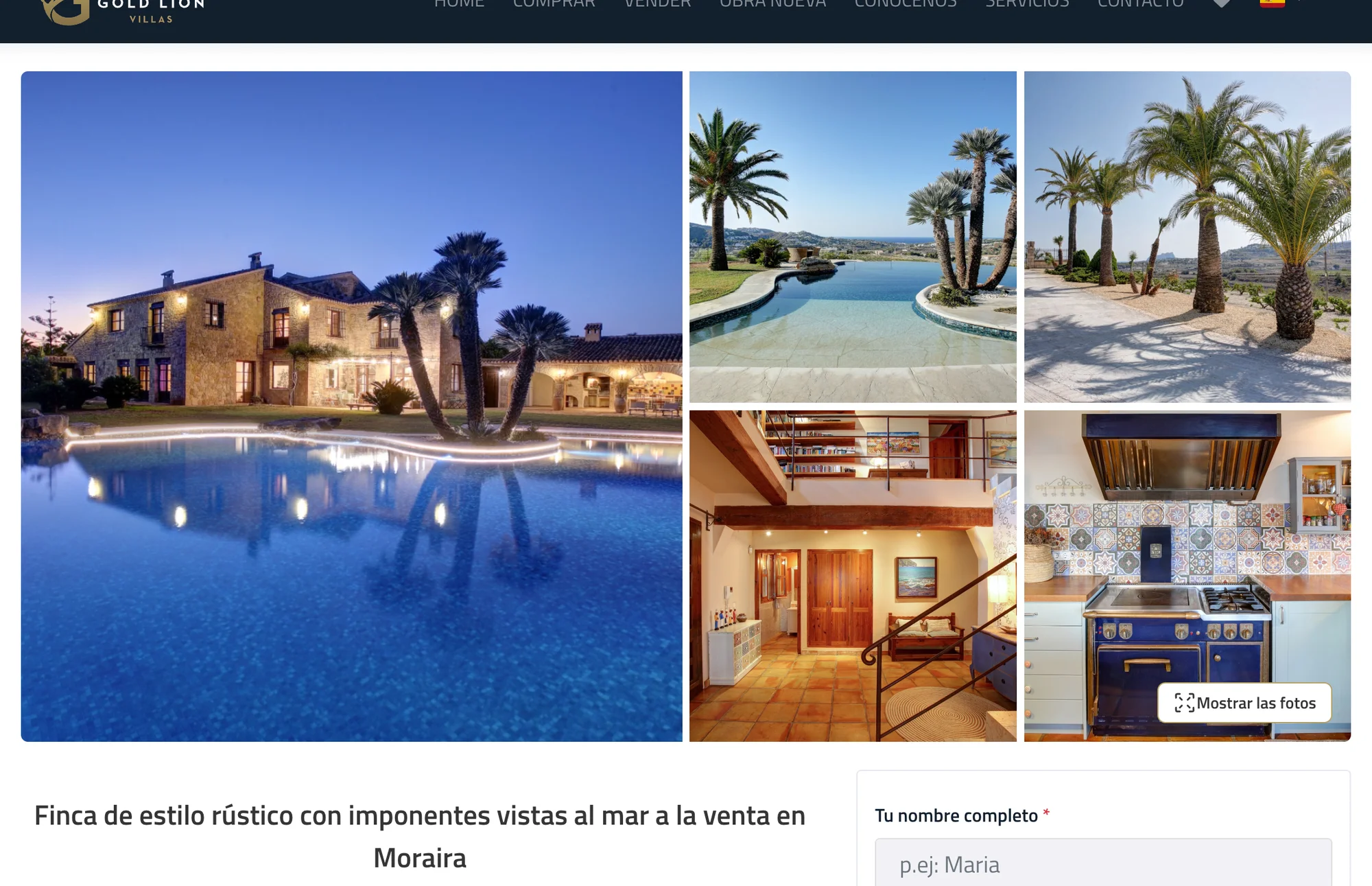 Sea-view rustic finca, 4 bedrooms