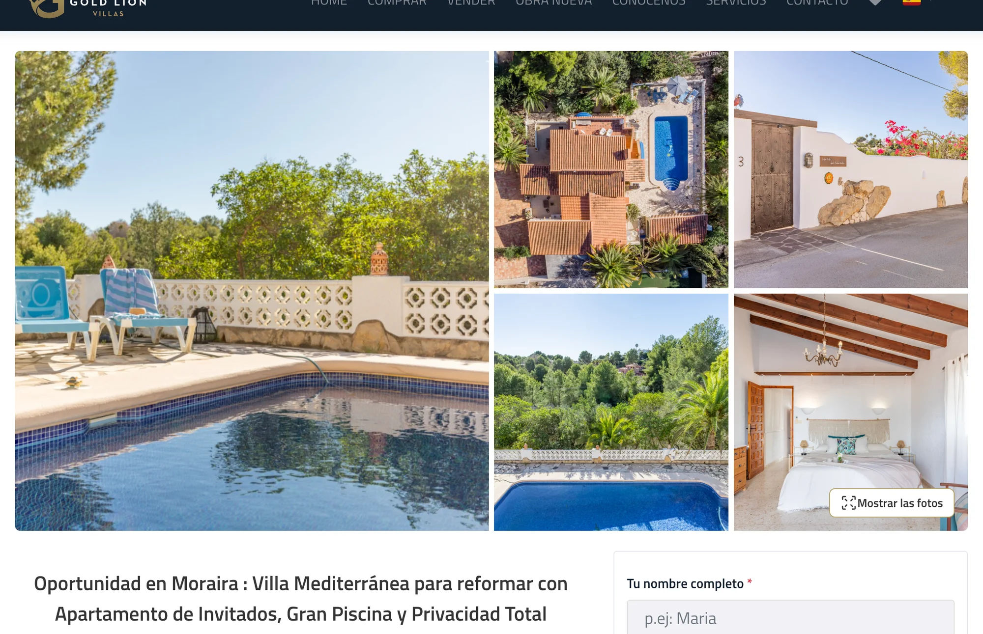 Villa para reformar con apartamento de invitados