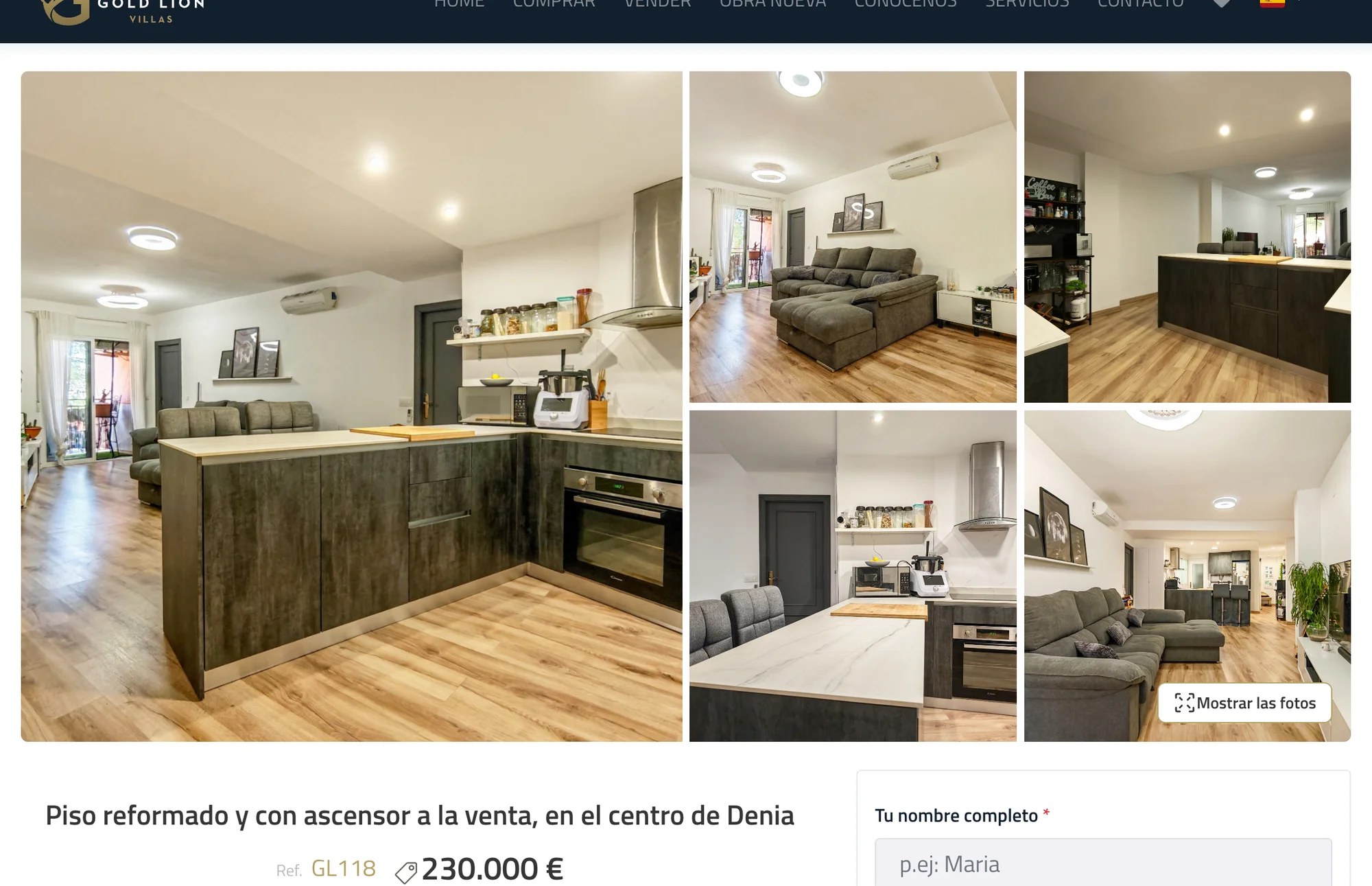 Renovated central Dénia flat, elevator
