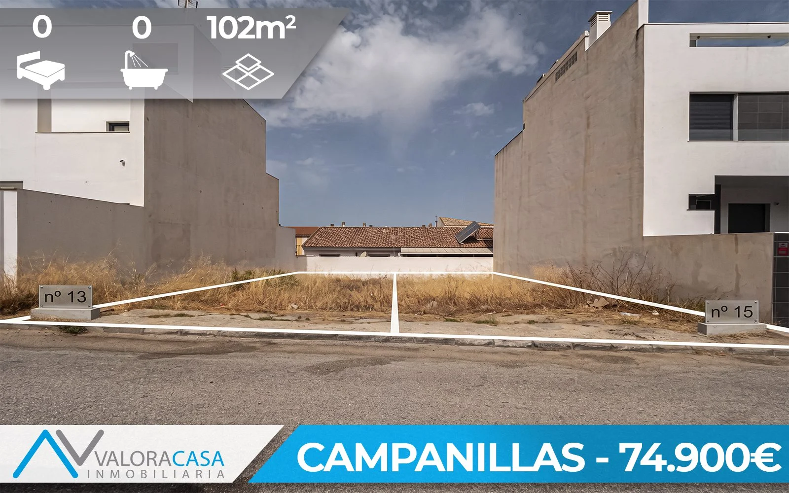 Solar urbano en Las Huertecillas, 102 m²