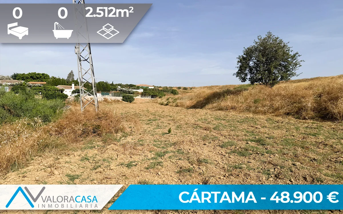 Parcela rústica llana cerca de Cártama, 2.512 m²