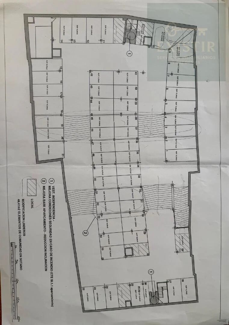Conjunto de 60 plazas de garaje en el centro de Palencia