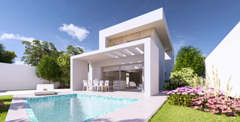 Chalet de cuatro dormitorios en construcción