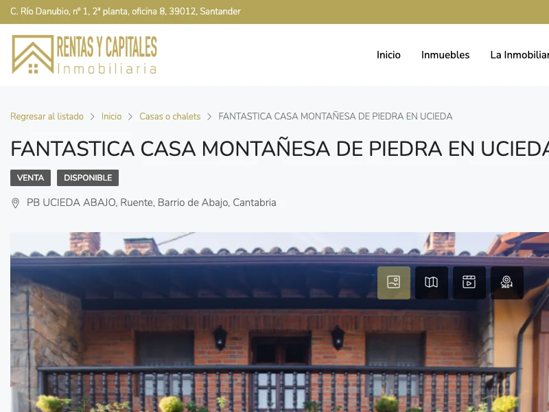 Casa montañesa de piedra cerca del Saja