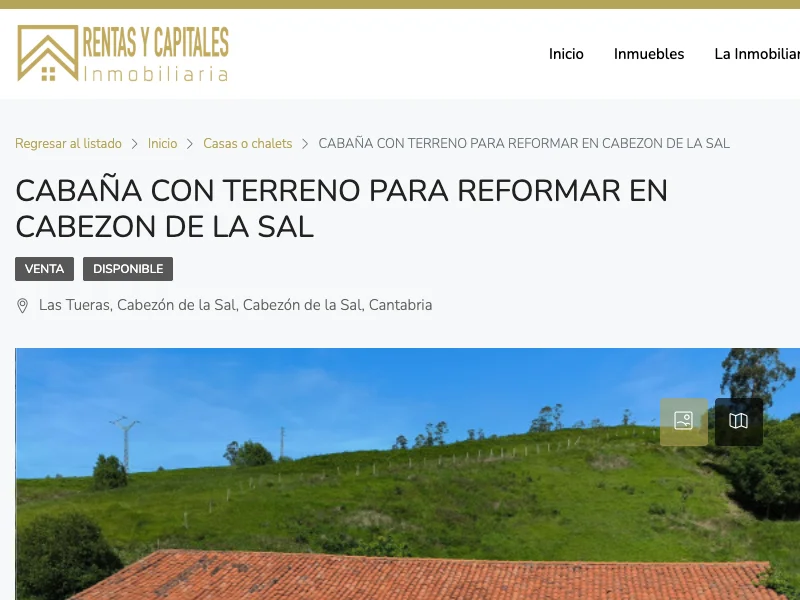 Cabaña y 10,1 ha de terreno rústico