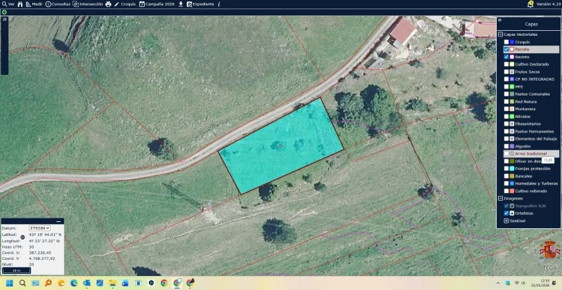 Rural plot in Labarces, 844 m²