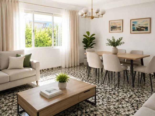 Piso exterior en bajo con 3 habitaciones