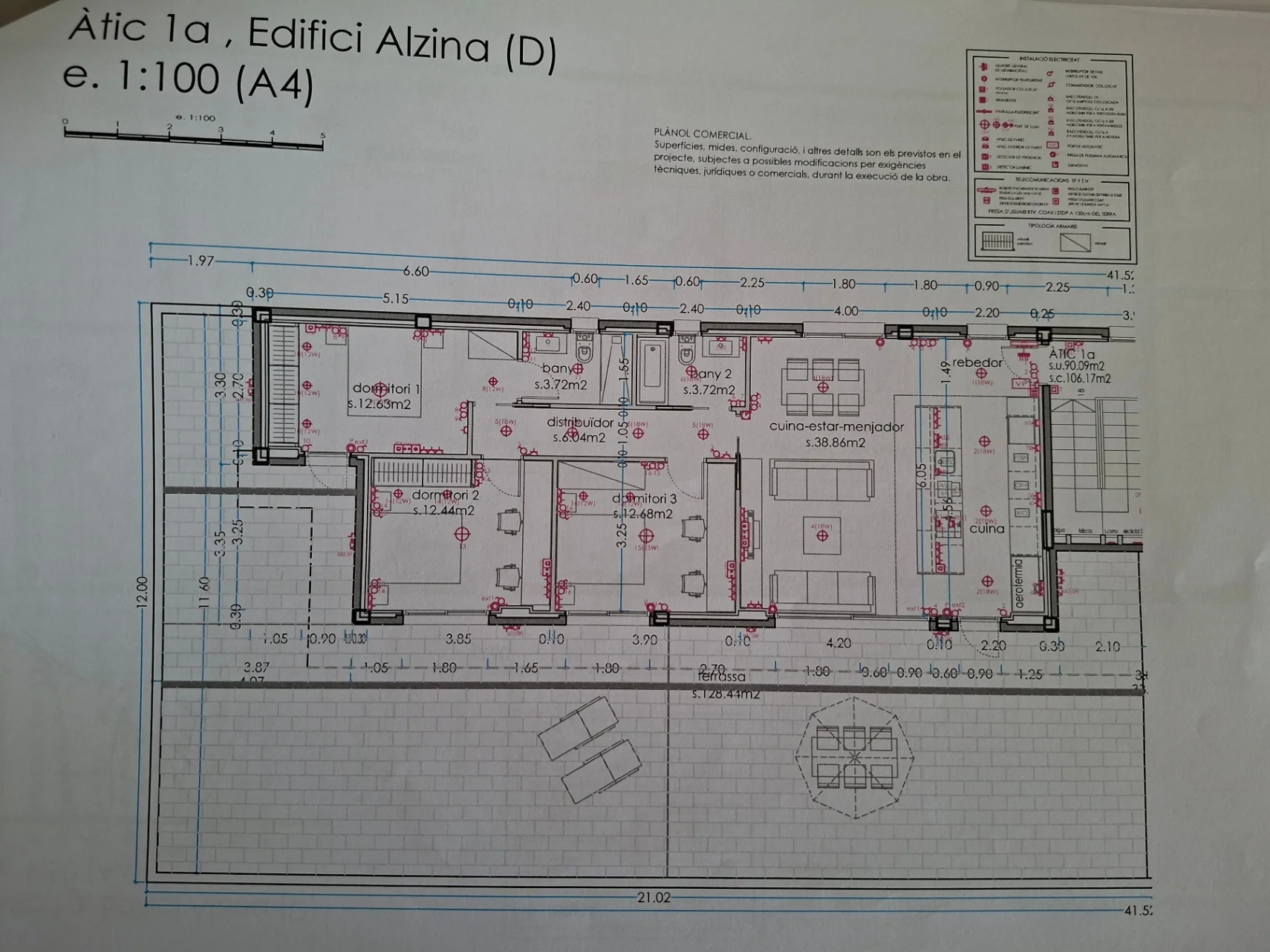 Ático en Can Draper con terraza de 128 m²
