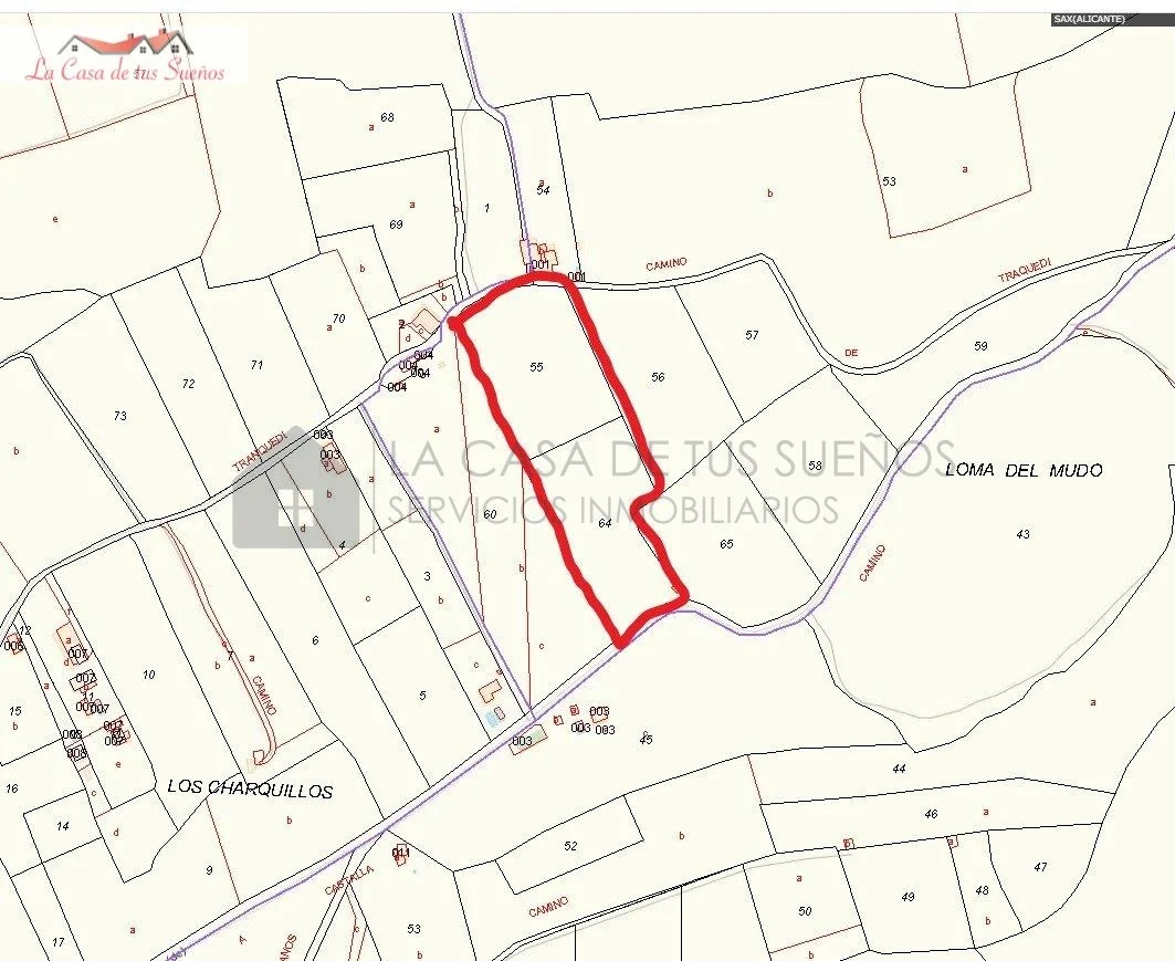 Parcela de 25.000 m² con viña en Sax