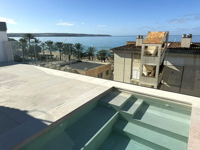 New-build duplex penthouse near beach