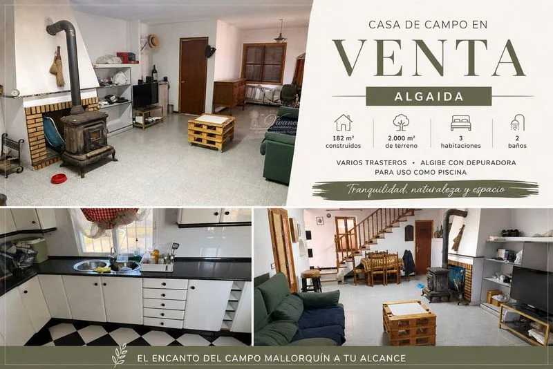 Chalet rural en Algaida, 3 dormitorios