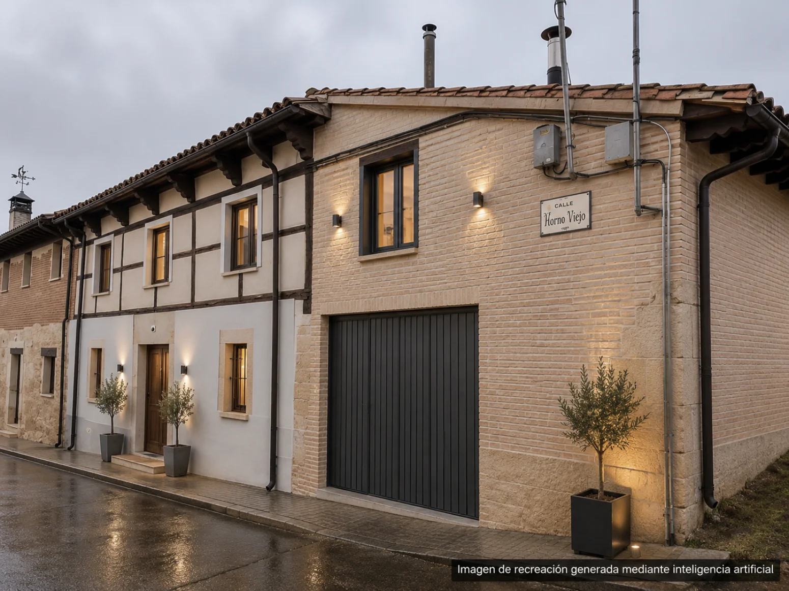 Casa con nave junto a la A-67