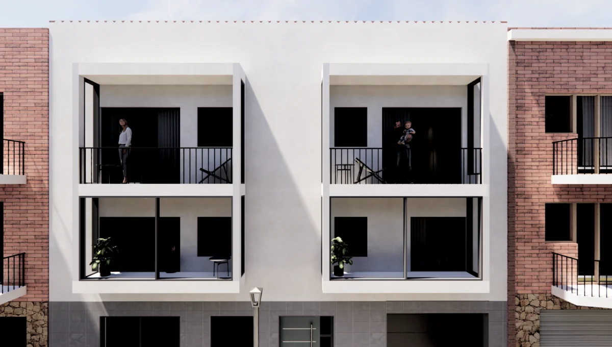 Promoción de ocho viviendas, piso de 79 m² con patio