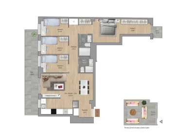 New-build Gavà flat, four bedrooms