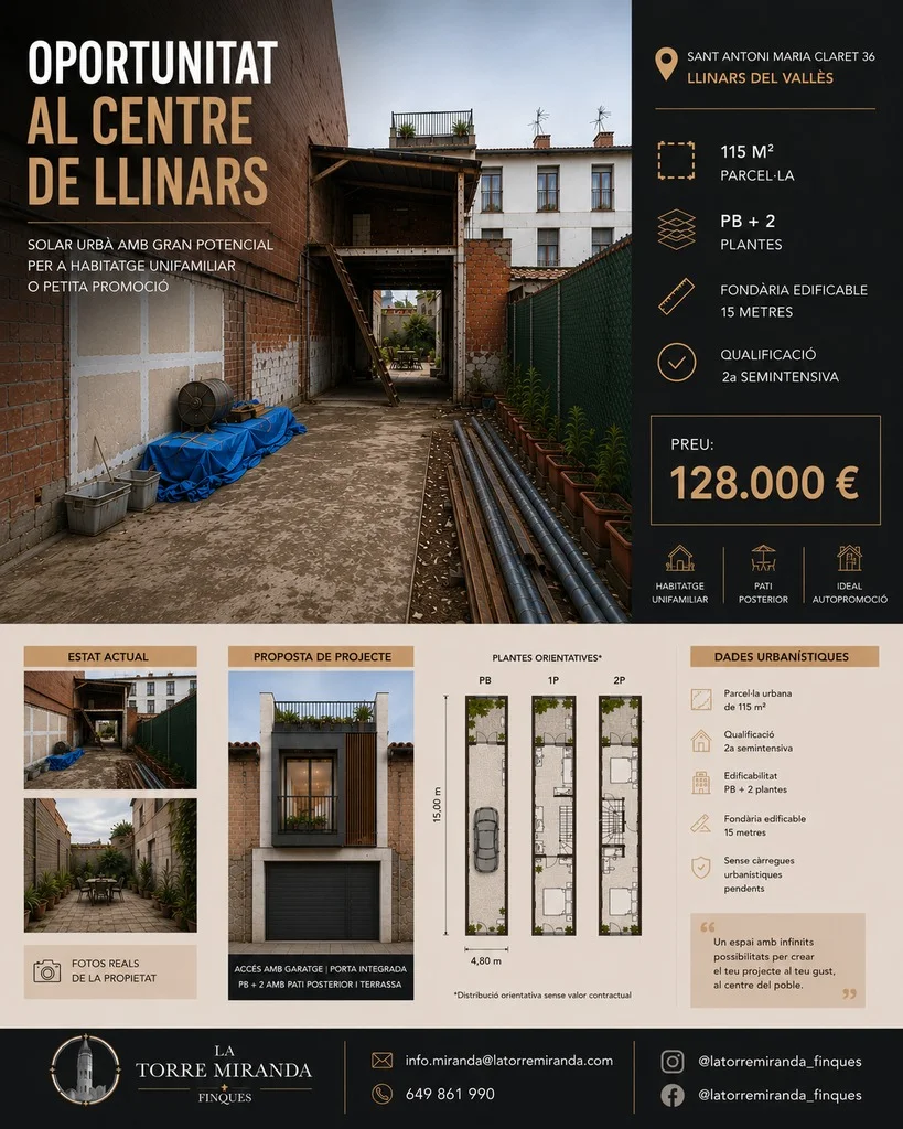 Terreno en el pueblo con almacén existente
